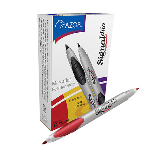 MARCADOR PERMANENTE SIGNAL DUO ROJO 3300RO
