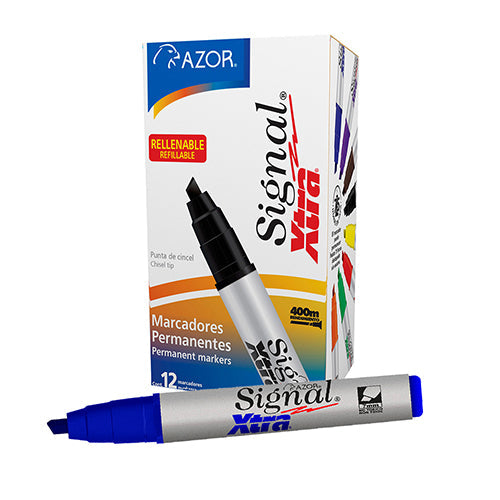 MARCADOR PERMANENTE SIGNAL XTRA AZUL 40003