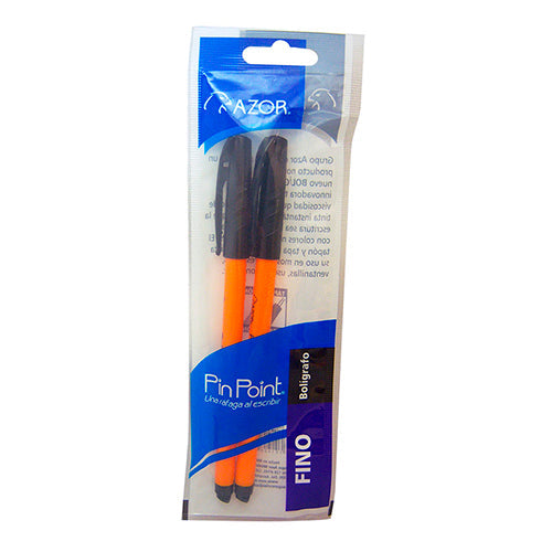 BOLIGRAFO AZOR PIN POINT FINO NEGRO C/2 301-6822NE