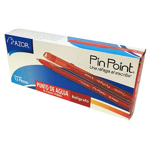 BOLIGRAFO AZOR PIN POINT FINO 6810RO ROJO