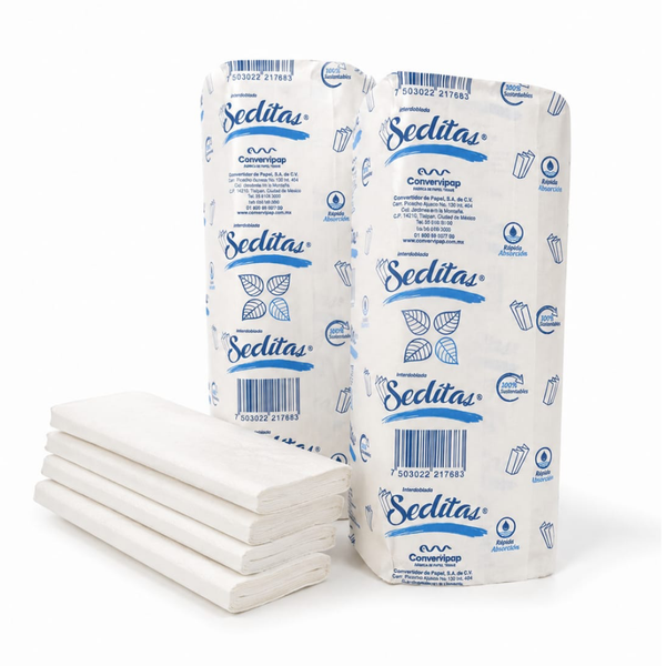 TOALLA INTERDOBLADA BLANCA SEDITAS C/100 PZAS