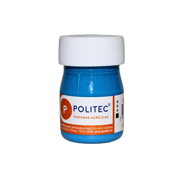 PINTURA POLITEC 313 20ML AZUL CELESTE ACR ESCOLAR