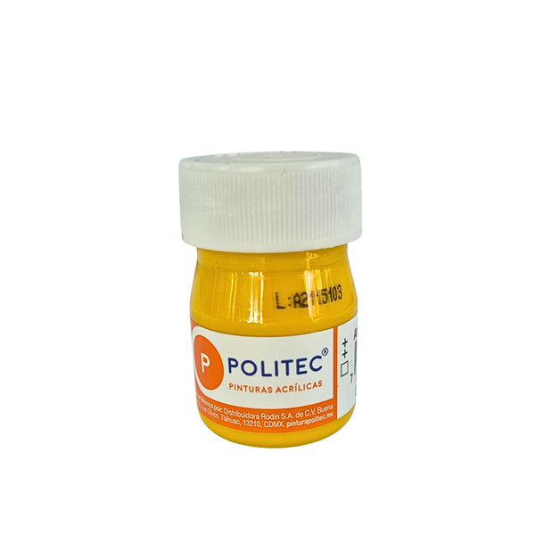 PINTURA POLITEC 318 20ML AMARILLO MEDIO ACR ESCOLAR