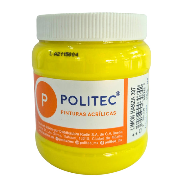 PINTURA POLITEC 307 250ML LIMON HANZA ACRILICA