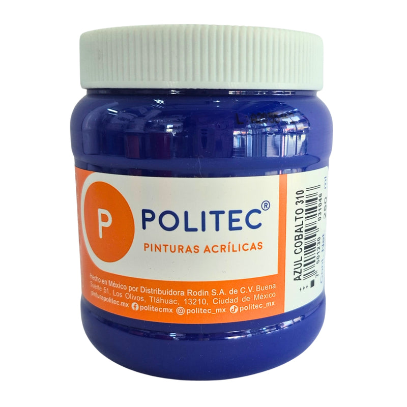 PINTURA POLITEC 310 250ML AZUL COBALTO ACRILICA