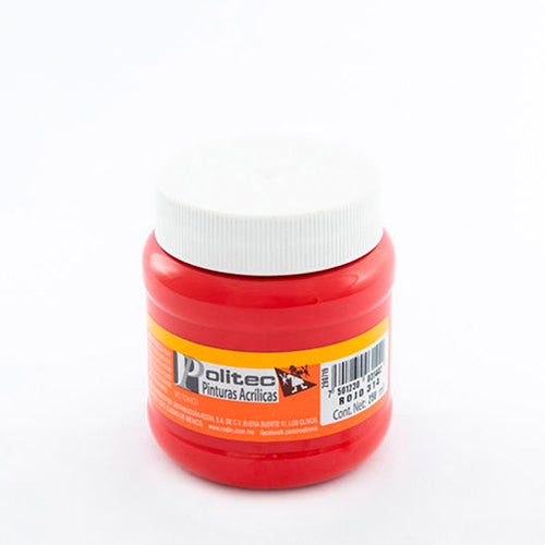 PINTURA POLITEC 314 250ML ROJO ACRILICA