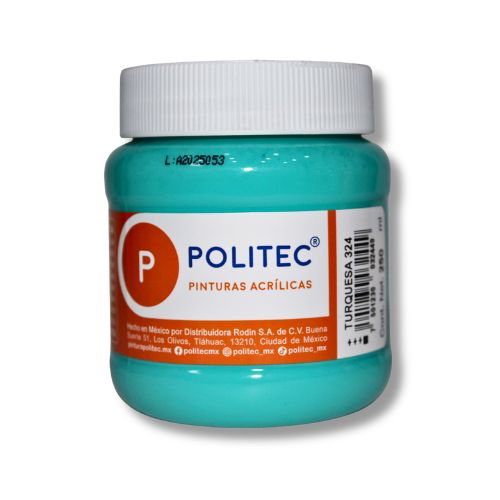 PINTURA POLITEC 324 250ML TURQUESA ACRILICA