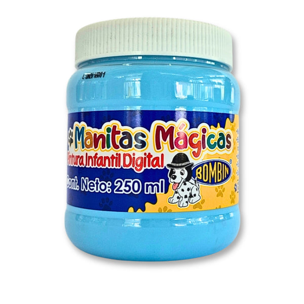 PINTURA DIGITAL MANITAS MAGICAS 016 250ML AZUL PASTEL