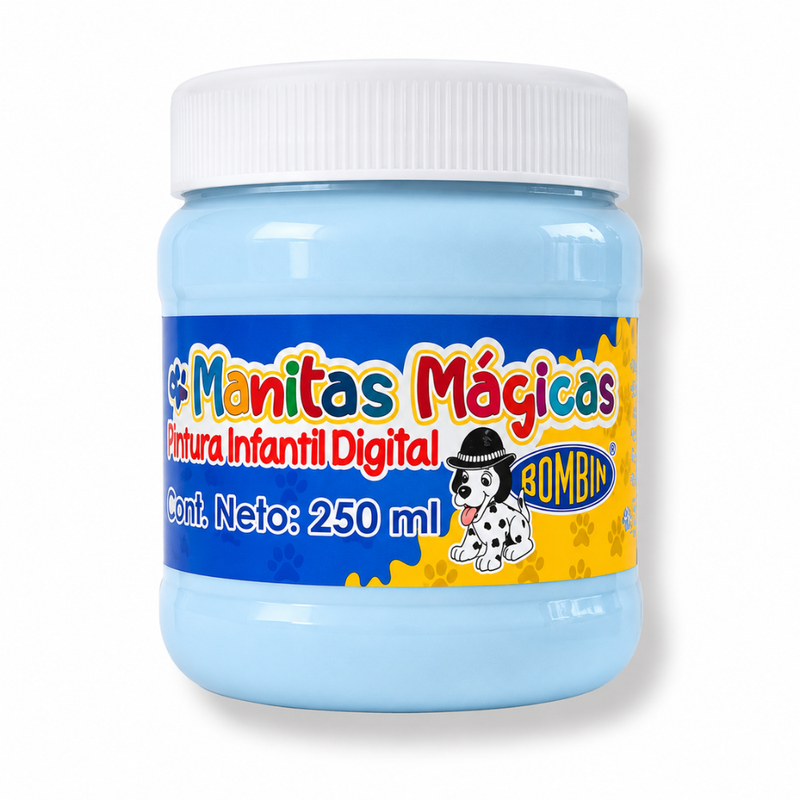 PINTURA DIGITAL MANITAS MAGICAS 016 250ML AZUL PASTEL