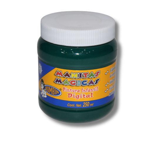 PINTURA DIGITAL MANITAS MAGICAS VERDE 250ML 033