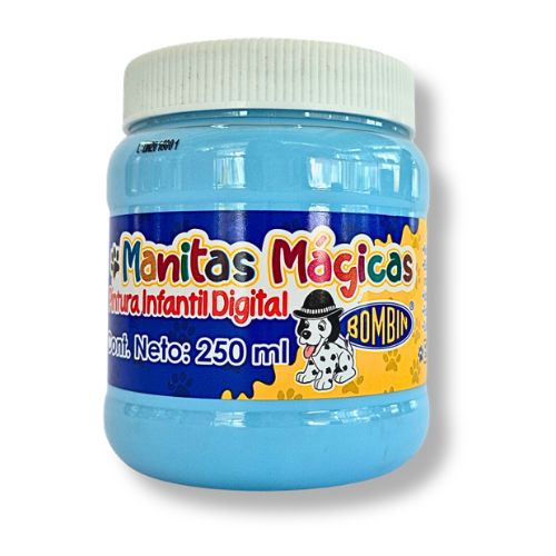PINTURA DIGITAL MANITAS MAGICAS AZUL CLARO 250ML 013