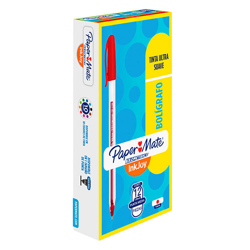 Bolígrafo Kilométrico Rojo Punta Media Para Escritura