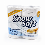 PAPEL HIGIENICO SNOW SOFT PAQ/4 300H MOD 11012