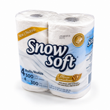 PAPEL HIGIENICO SNOW SOFT PAQ/4 300H MOD 11012