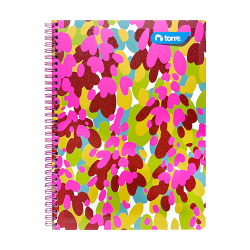 Cuaderno Profesional Torre 100 Hojas Cuadro Chico Doble Espiral Magenta