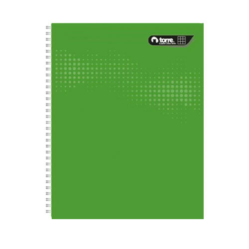 Cuaderno Universitario Torre Pasta Rígida Doble Espiral 100 Hojas 5 Mm