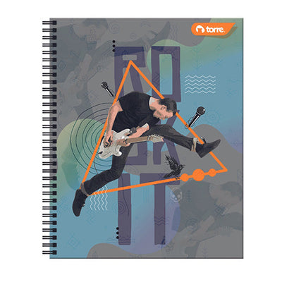 Cuaderno Profesional Torre Doble Espiral Negro 100 Hojas Cuadro Grande