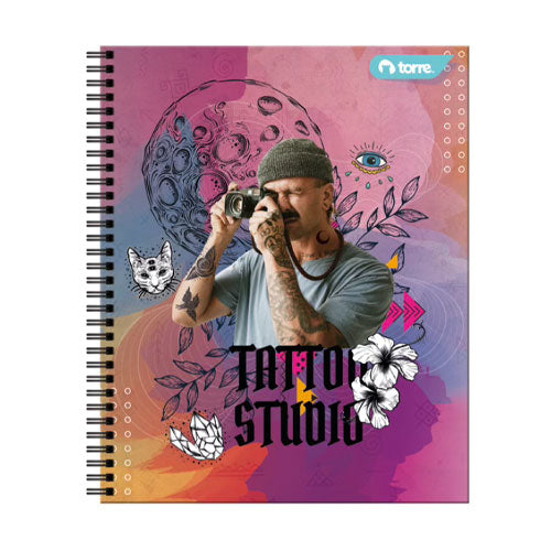 Cuaderno Profesional Torre 100 Hojas Raya Doble Espiral Negro 1 Pieza