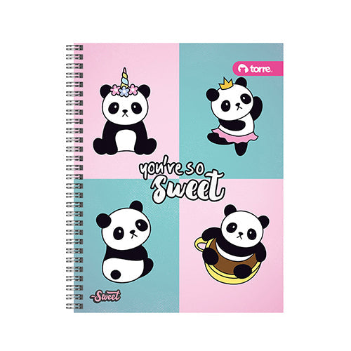 Cuaderno Profesional Torre Doble Espiral Magenta Raya 100 Hojas Pasta Rígida