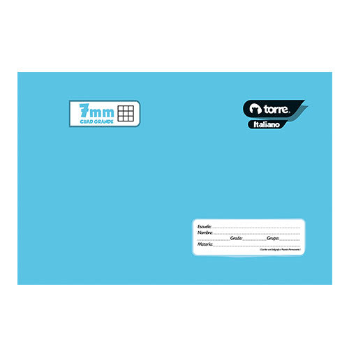 Cuaderno Italiano Liso Torre Pasta Rígida C7 100 Hojas 1 Pieza