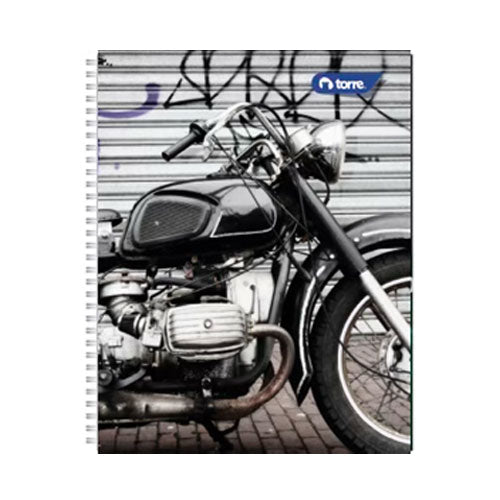 Cuaderno Torre Universitario Autos Y Motos 100 Hojas C7 Pasta Dura