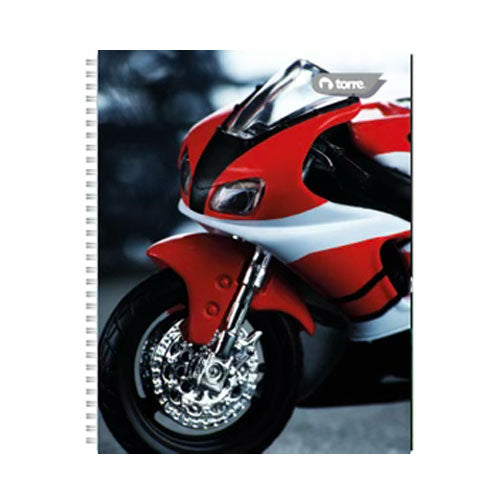 Cuaderno Torre Profesional 100 Hojas Doble Espiral Plata Pasta Dura