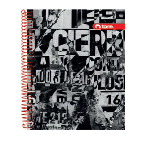 Cuaderno Pocket Torre Rayado 100 Hojas Espiral Pasta Dura