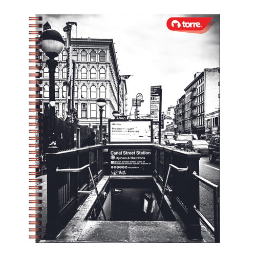 Cuaderno Profesional Torre Espiral Continuo Reforzado Rojo 200 Hojas