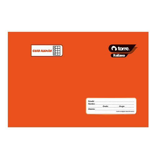 CUADERNO TORRE 33721 PREESCOLAR COSIDO LISO 100H C-14