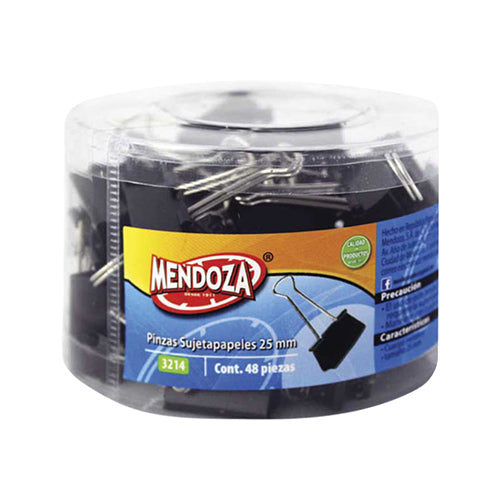 Pinza Para Documentos Mendoza 25 Mm Caja Con 48 Piezas