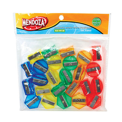 Sacapuntas Escolar Mendoza Plástico Translúcido Para Lápiz Delgado 1 Pieza