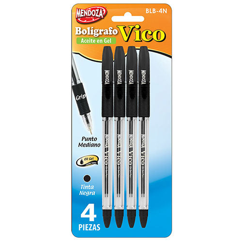 Bolígrafo De Aceite En Gel Tinta Negra Con Grip Ergonómico 1 Pieza