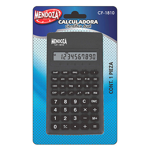 CALCULADORA CIENTIFICA DUAL DE 10 DIGITOS EN BLISTER MOD.CF-1810
