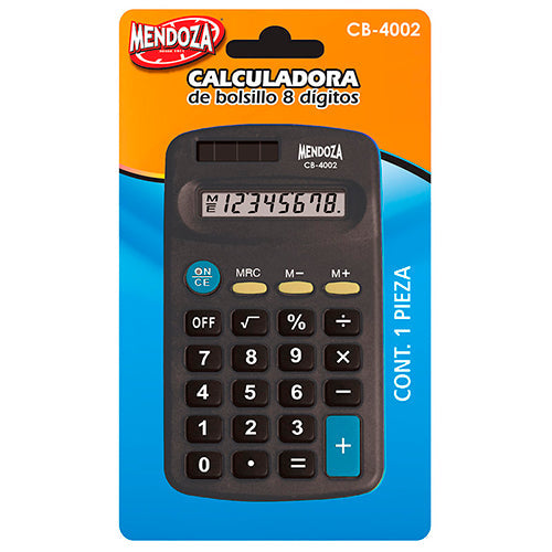 CALCULADORA DE BOLSILLO 8 DIGITOS EN BLISTER MOD.CB-4002