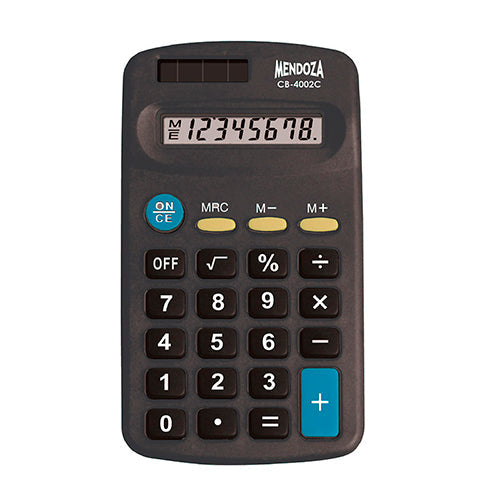 CALCULADORA DE BOLSILLO  8 DIGITOS EN CAJA IMPRESA DE COLOR MOD.CB-4002C