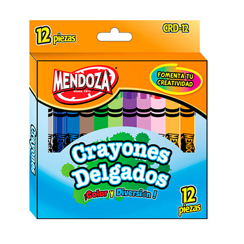 CRAYONES DELGADOS 12 PZAS MOD.CRD-12
