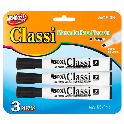 Marcador Para Pizarrón Classi Color Negro Paquete Con 3 Piezas