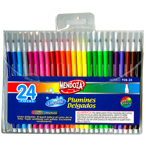 PLUMINES DELGADOS LAVABLES EN BOLSA 24 PIEZAS MOD.PDB-24