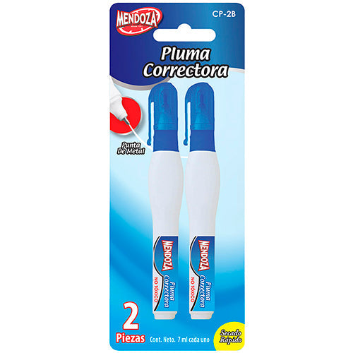 PLUMA CORRECTORA C/2 PIEZAS 7 ml C/U MOD. CP-2B