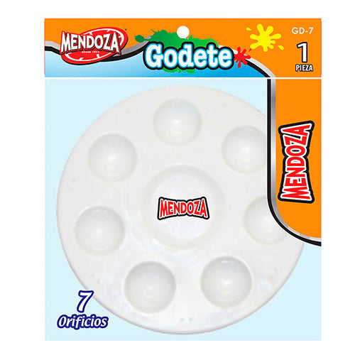 Godete Plástico De 7 Orificios Para Pintura Y Manualidades