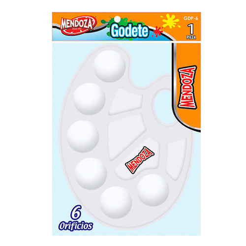Godete Paleta De Plástico Con 6 Orificios Para Pintura