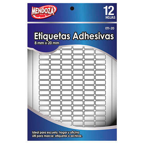 Etiquetas Adhesivas Genéricas 8 X 20 Mm Para Oficina
