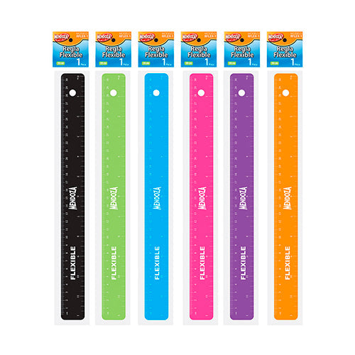 REGLA DE PLÁSTICO FLEXIBLE 30 cm COLORES MOD.RFLEX-1