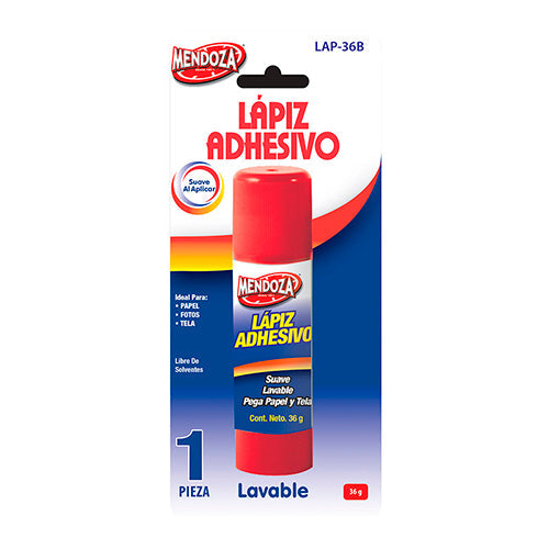 LAPIZ ADHESIVO MENDOZA 36GRS. BLISTER C/1 PZA MOD. LAP-36B