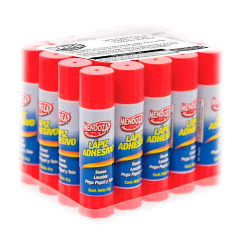 Lápiz Adhesivo En Barra Mendoza 21 G En Charola Escolar