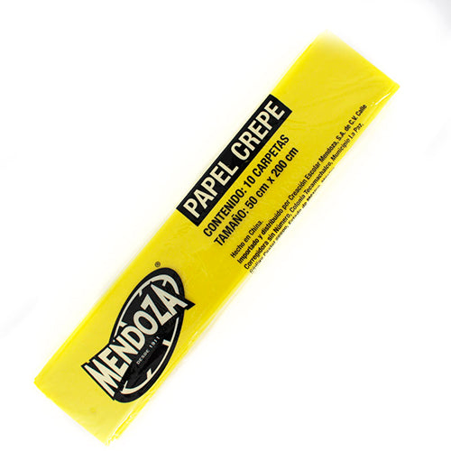 Papel Crepé Mendoza Color Canario Para Manualidades Y Decoración