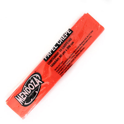 Papel Crepé Mendoza Color Mandarina Para Decoración Y Manualidades