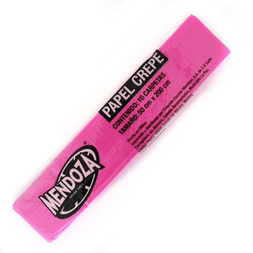 Papel Crepé Mendoza Color Solferino Paquete Con 10 Pliegos