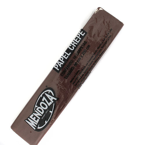 Papel Crepé Mendoza Café Oscuro Paquete Con 10 Pliegos