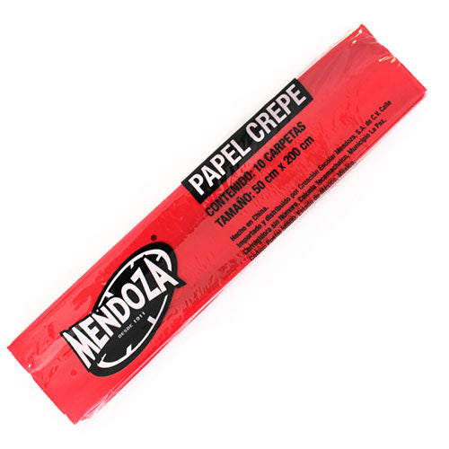 Papel Crepé Mendoza Rojo Navidad Paquete Con 10 Unidades
